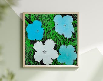 Andy Warhol Flower Quad Canvastavla, Pop Art-poster eller Canvas