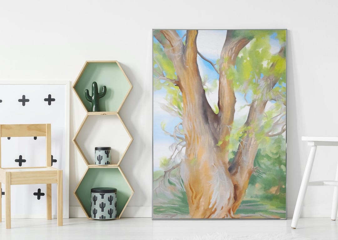 Georgia O'keeffe Cottonwood Tree Art Print - Canvas or Poster Wall ...