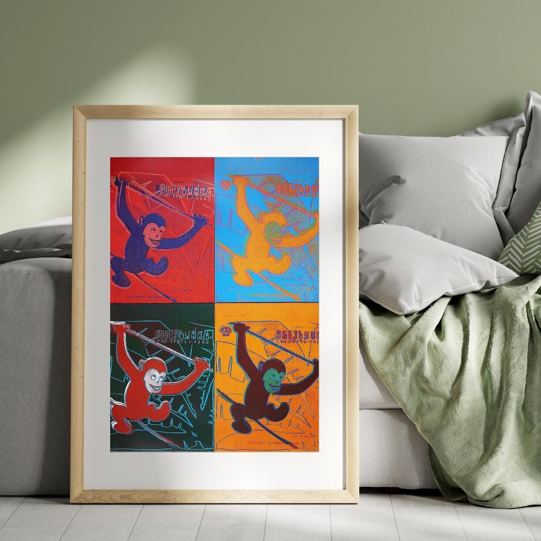 Monkey andy warhol - Etsy 日本