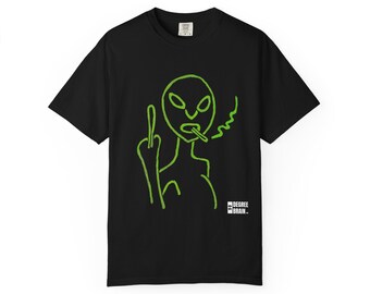 Camisetas Alien Attitude, Alien Flip the Bird, Alien Cósmico Espacial, Alien Fumando, Dedo Medio