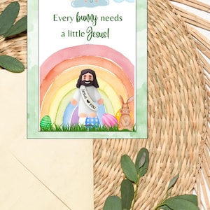 OSTERSONNTAG KARTEN | Jedes Häschen braucht einen kleinen Jesus Korb Idee |Klassenzimmer Sonntagsschule | Nettes kreatives Etikett | Personalisiertes Ostergeschenk