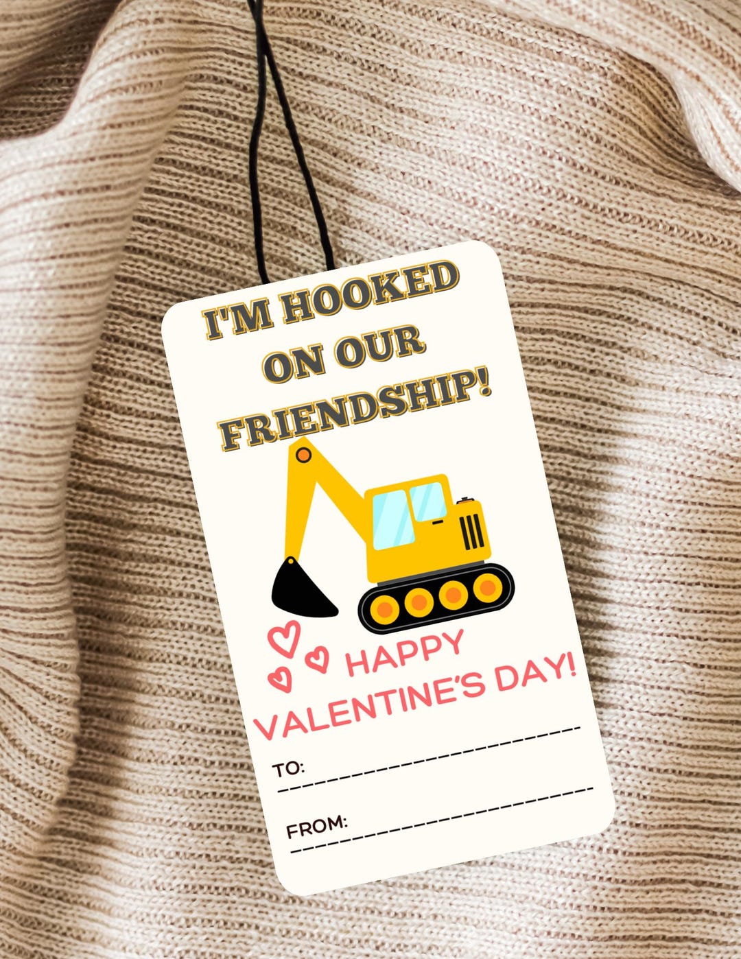 EDITABLE Valentines Day Tag | Classroom Party Tags | Construction ...