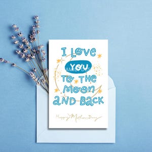 BIGLIETTO PER LA FESTA DELLA MAMMA / Download immediato / Dolci e semplici biglietti per la festa della mamma / Ti amo mamma / Mamma / Mammina / Mamma