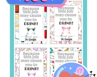 NURSES WEEK GIFT | Appreciation gift tag | This job may cause you to drink |Stanley cup |Coffee mug | Cute and creative | Personalized Gift