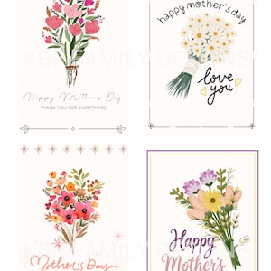 TARJETA DEL DÍA DE LAS MADRES / Descarga instantánea / Tarjetas dulces y sencillas para el día de las madres / Tarjetas lindas y creativas / Te amo mamá / Mamá / Mami / Mamá