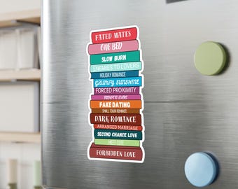 Romance Book Trope Sticker - Kiss-Cut Vinyl Decal, Romantic Novel Decal, Love Story Sticker, Literary Gift, Bookish Decal