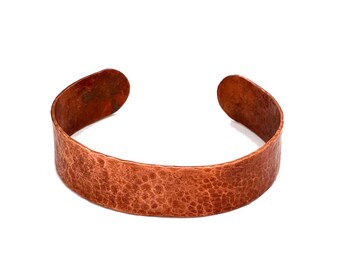 Handsmidd "eldkysst" kopparmanschett