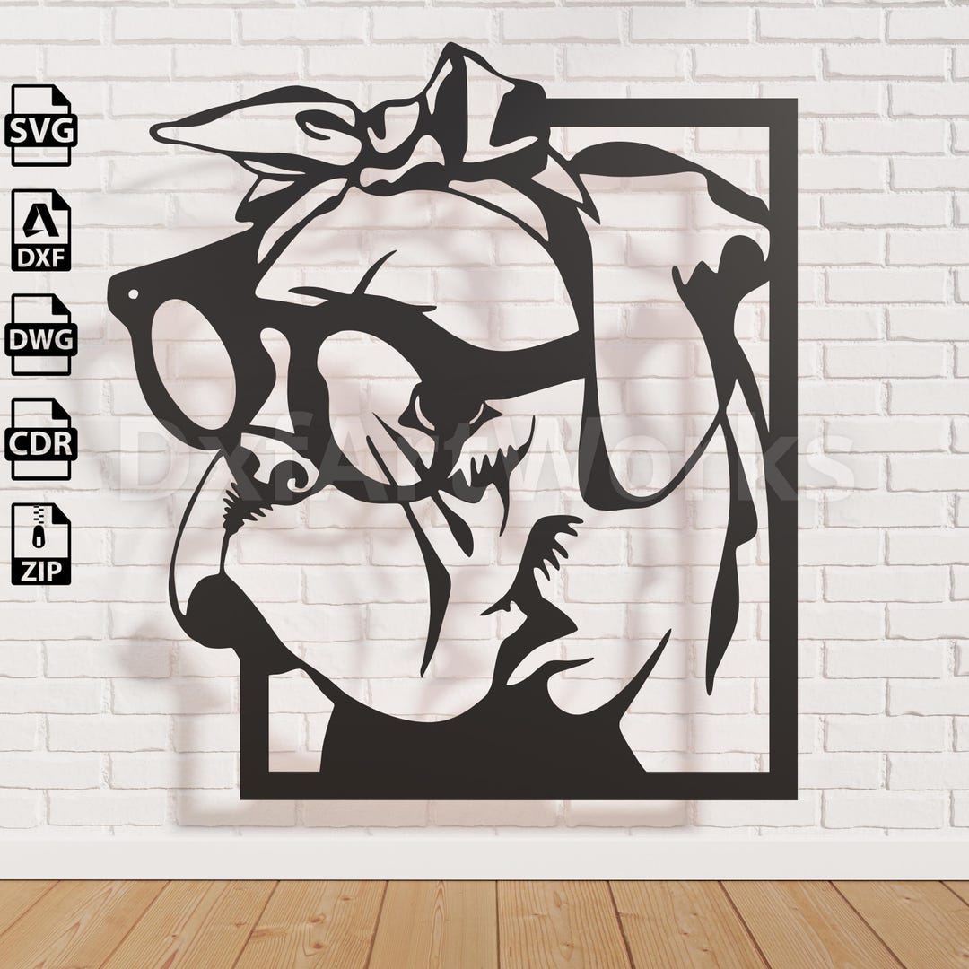 Svg Draw Files Dog Wall Art Decor Vector Drawing File for Laser Cutting , Plasma ...