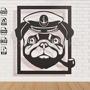 Dog Wall art Decor vector drawing file for laser cutting , plasma cutting( dxf , dwg , cdr , svg )Metalic & Wood CNC machine!