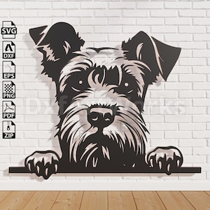 MINIATURE SCHNAUZER dog svg file for Cricut,dog clipart,cut file,vector art portrait,vinyl shirt design,dxf file for laser cnc.