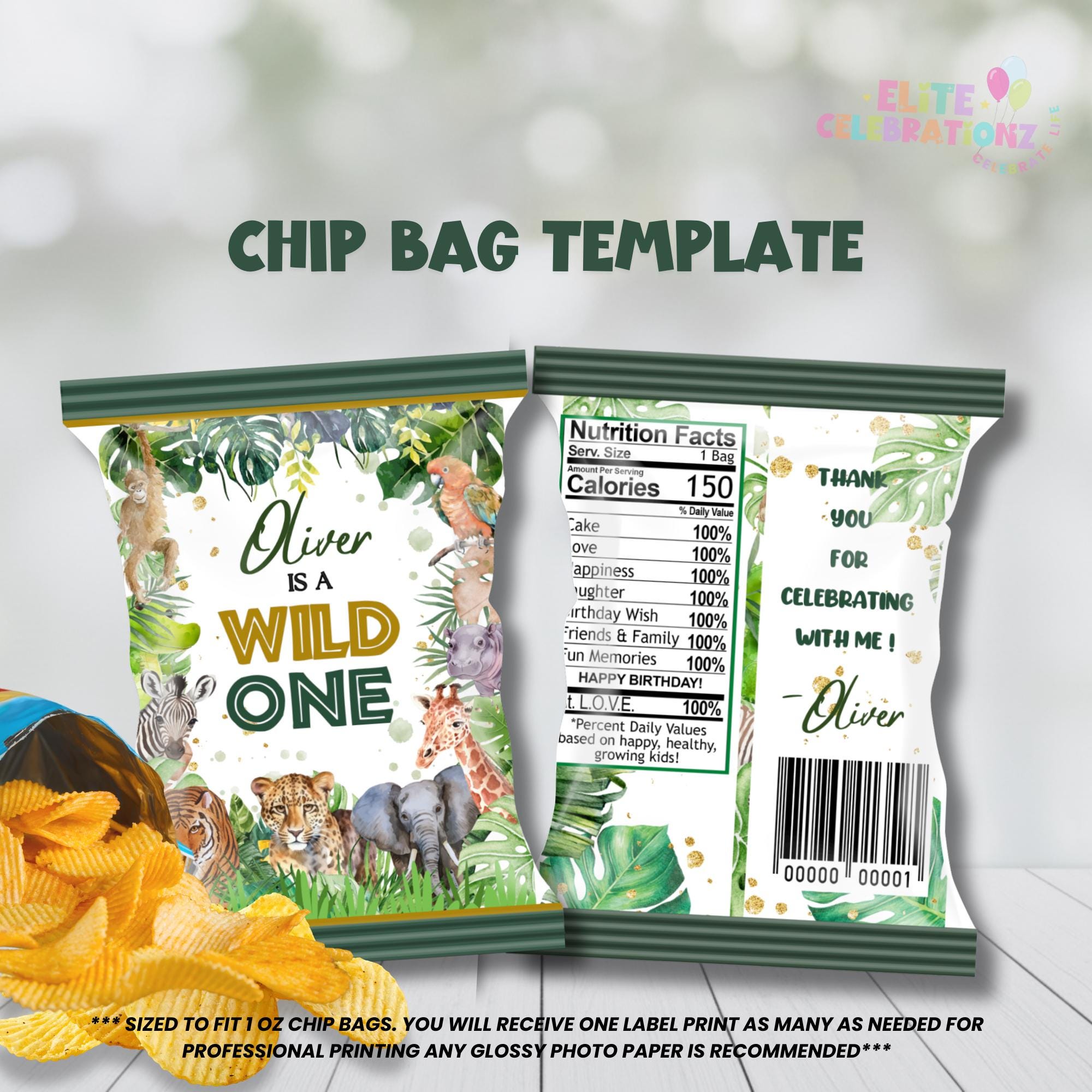 Wild One Birthday Party Printable Bundle | Safari Jungle 1st Birthday ...