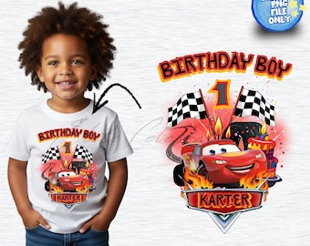 Lightning McQueen Birthday PNG: Custom Cars Logo (Digital Download)