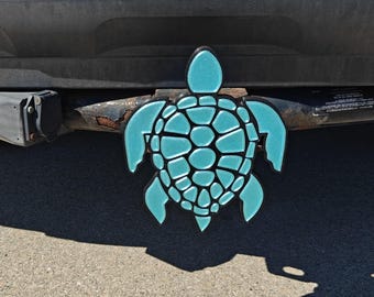 Sea Turtle  (2 Inch Tailer Hitch Cover) BIG, 9 Inches!