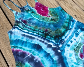 Ice Dyed Cotton Jumpsuit - Pockets