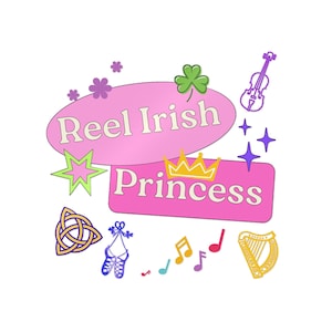 Autocollants découpés princesse irlandaise, charme celtique et audacieux, cadeau de la Saint-Patrick, décalcomanie pour ordinateur portable Irish Pride, autocollant amusant pour coque de téléphone