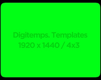 Green Screen Video Border Template: Twitch, OBS, Cinematic (PNG)