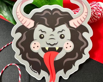 Krampus Matte Vinyl Sticker