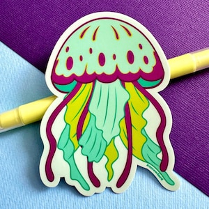 Jellyfish Matte Vinyl Sticker