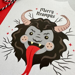 Merry Krampus Holiday Greeting Card Spooky Christmas Card image 2