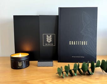 Mindfulness Gift Box: 30-Day Gratitude Journal & Scented Candle