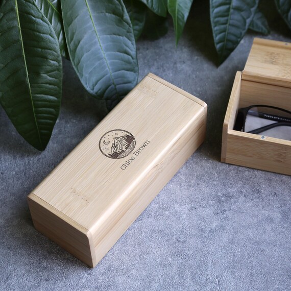 Personalisierte Bambus Brillenetui: Individuell gravierte Brillenbox - Etsy  sterreich