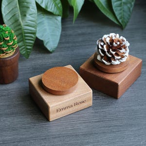 Base de caja de música giratoria de madera personalizada, regalo grabado personalizado, caja de música personalizada, regalo de Navidad, regalo de baby shower, caja de música de madera