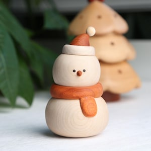 Träjulgubbe för juldekorationer, julklapp till kvinnor/flickor, träjulbordsdekorationer, personliga julklappar
