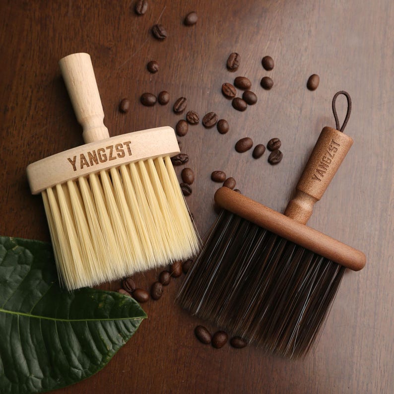 Wooden Coffee Bar Cleaning Brush