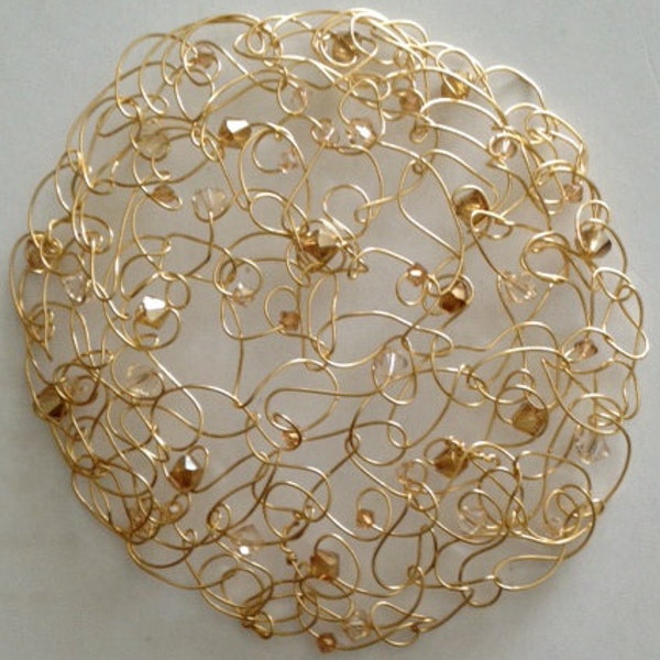 Gold Kristall Abstrakt Kippah