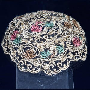 Embroidered Multi Color Appliqué Kippah