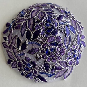 Shades of Purple Beaded Kippah