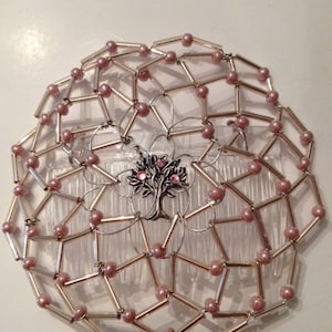 Soft Pink Kippah with Tree of Life Center