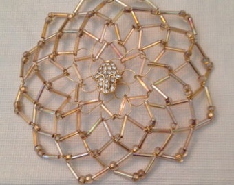 Champagne with Crystal Hamsa Center