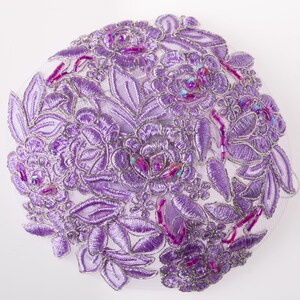 Lilac Lavender Beaded Kippah