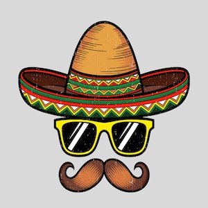 Cinco de Mayo Mexican, Sombrero Cinco de Mayo Face Png, Mexican Sombrero Design, Cinco de Mayo Clipart, Cinco de Mayo Shirt Design