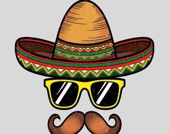 Cinco de Mayo Mexican, Sombrero Cinco de Mayo gezicht png, Mexicaans sombrero ontwerp, Cinco de Mayo clipart, Cinco de Mayo shirtontwerp