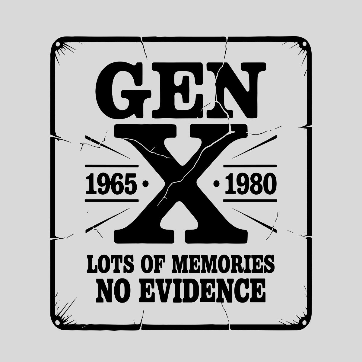 Gen X Lots of Memories No Evidence Png, Retro Vintage Funny 60s