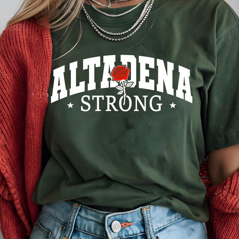 Altadena Strong Sweatshirt Png, Heavyweight Pullover, Altadena Rose Png ...
