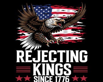 Rejecting Kings Since 1776 PNG File, Anti Racist Anti-Trump PNG, No Kings Fascism Justice Feminist Download