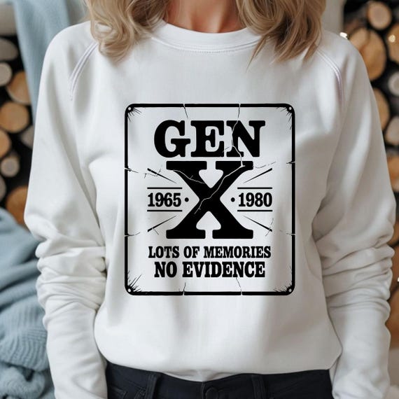Gen X Lots of Memories No Evidence Png, Retro Vintage Funny 60s