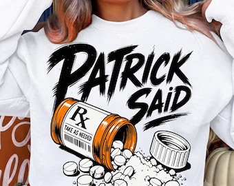 Patrick Said PNG Lustige Pillenflasche PNG Retro Streetwear Grafik Clipart Edgy Y2K Meme Digitaler Download Kommerzielle Nutzung Schneidedatei