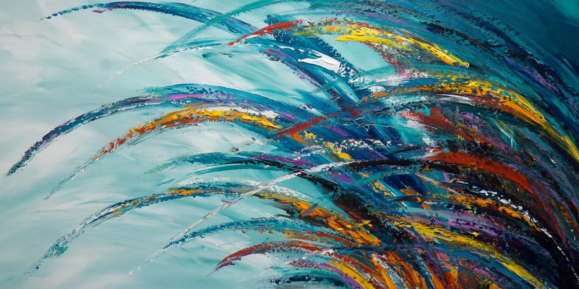 Abstract Wall Art Palette Knife Painting Modern Painting Etsy