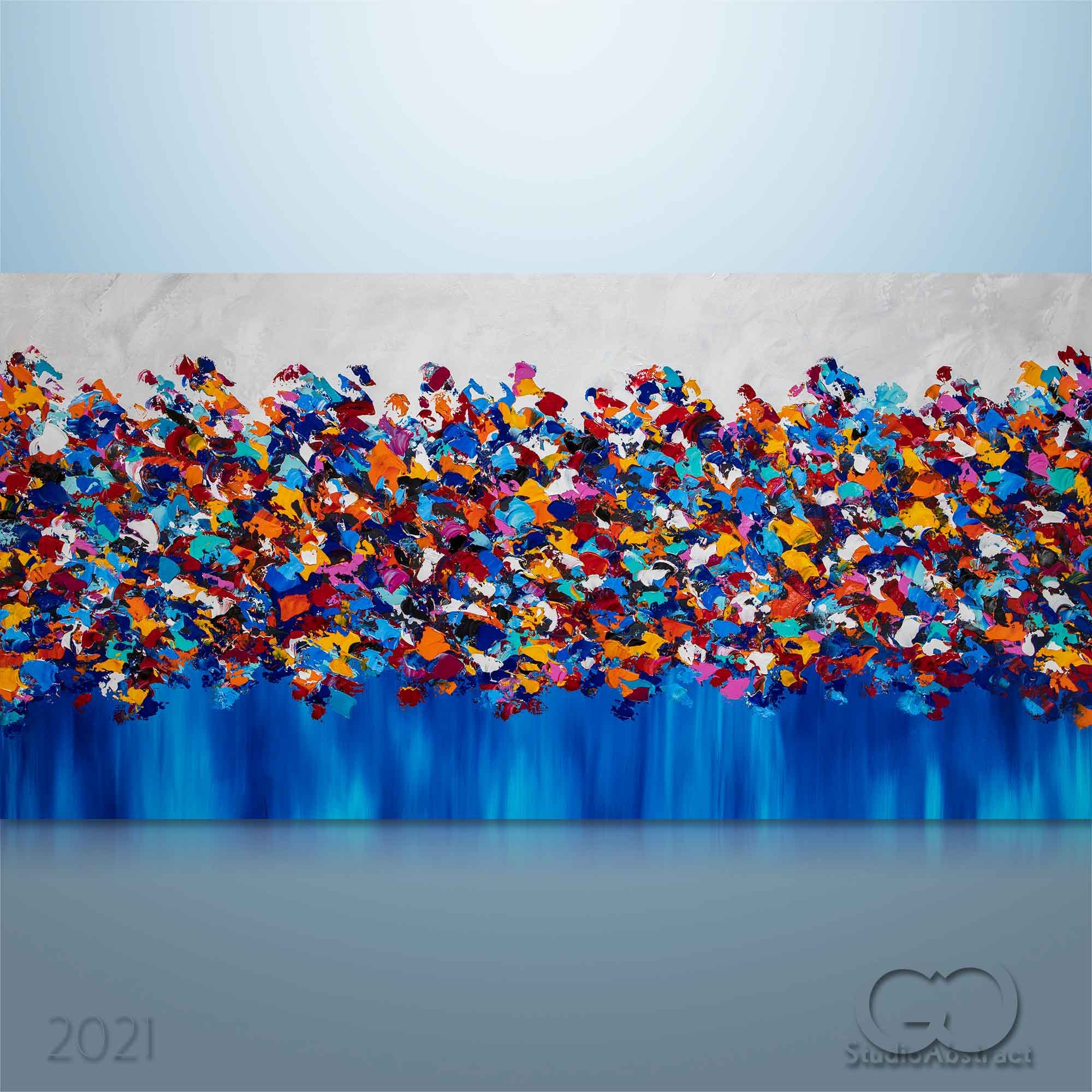 Extra Large Abstract Wall Art Large Blue Original Painting Etsy