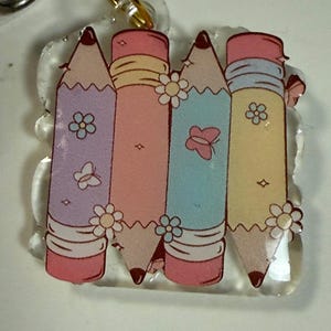 Badge charms, badge reel charm, badge buddy charm, badge reel, nurse accessories, teacher gift, nurse gift, Pencils