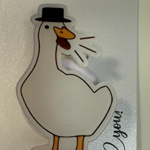 Silly goose badge reel, funny badge reel, goose magnet, male nurse
