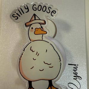 Silly goose badge reel, funny badge reel, goose magnet, male nurse