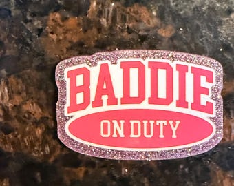 Baddiehaspel badgehaspel, grappige badgehaspel, ID-houder, badgetrekker, intrekbare ID, badgehaspel verpleegster, cadeau