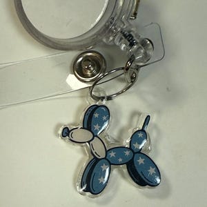 Badge charms, badge reel charm, badge buddy charm, badge reel, nurse accessories, nurse gift, teacher gift, balloon dog, USA