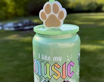 Dog Paw 3d printed straw topper, 8mm straw topper, tumbler accessories, fun topper, Animal vibes