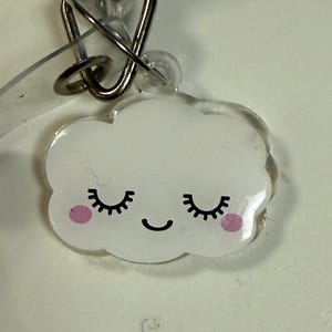 Badge charms, badge reel charm, badge buddy charm, nurse gift, teacher gift, nurse accessories, cute cloud